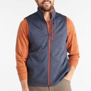 L.L Bean Mountain Fleece Vest Navy Blue Mid Weight Slightly Fitted XXL Tall